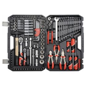   YATO Szerszámkészlet 122 részes 1/4", 1/2" CrV CrMo
