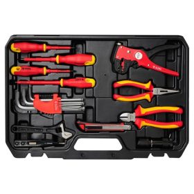   YATO Szigetelt szerszámkészlet villanyszerelőknek 68 részes 1/4" 1000 V CrV