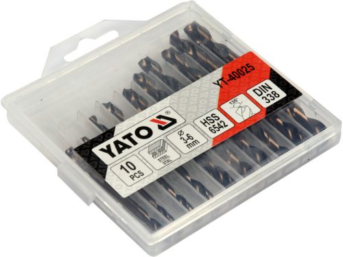 YATO Kétvégű csigafúró készlet 3-6 mm-ig HSS
