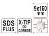 YATO Kőzetfúró 9 x 160/100 mm négyélű SDS-Plus
