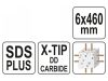 YATO Kőzetfúró 6 x 460/375 mm négyélű SDS-Plus