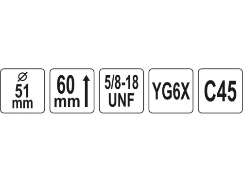 YATO Körkivágó 51 mm 5/8" TCT