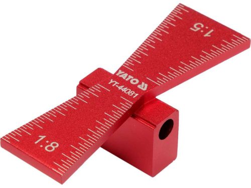 YATO Asztalos fecskefark sablon Alumínium