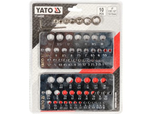 YATO Furatmérő sablon készlet 10 részes