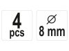 YATO Tipli jelölő 8 mm (4 db)