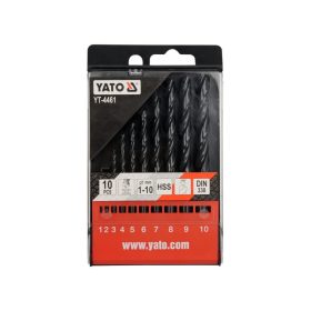 YATO Csigafúró készlet 10 részes 1-10 mm HSS