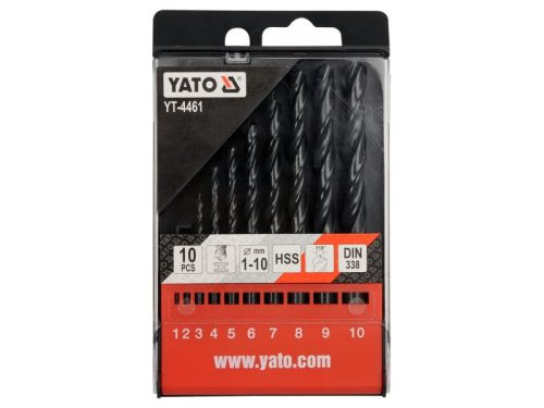 YATO Csigafúró készlet 10 részes 1-10 mm HSS