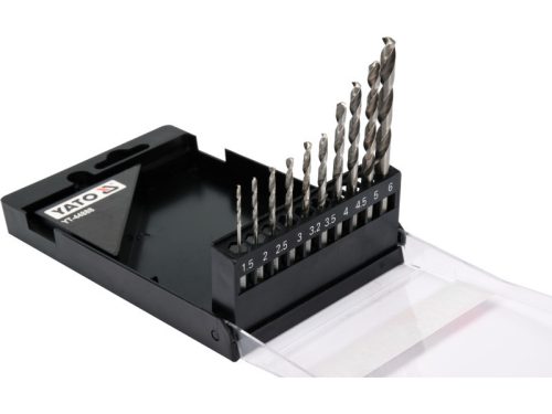 YATO Csigafúró készlet bit befogású 10 részes 1,5-6 mm HSS 6542
