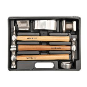   YATO Karosszériás kalapács és egyengető készlet 7 részes Hickory nyéllel
