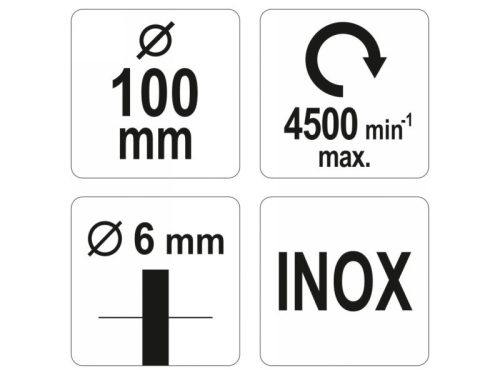 YATO Csapos fazékkefe 100 mm inox