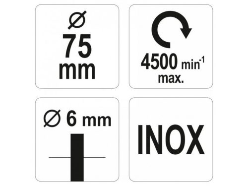 YATO Csapos körkefe 75 mm inox