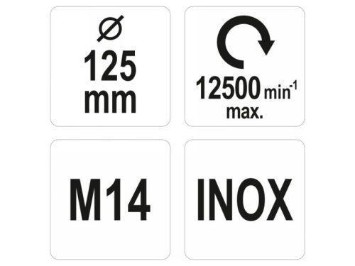 YATO Döntött körkefe M14 125 mm inox