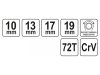 YATO Racsnis csillagkulcs 10-13 mm x 17-19 mm / 200 mm 72T CrV