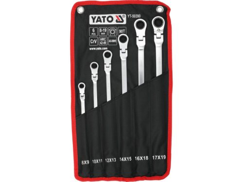 YATO Csillagkulcs készlet csuklós 6 részes 8 - 19 mm extra hosszú