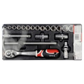   YATO Dugókulcs készlet 24 részes 1/2" 10-32 mm CrV (fiókbetét)