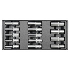  YATO Hosszú dugókulcs készlet 14 részes 1/2" 8-21 mm (fiókbetét)