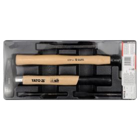 YATO Kalapács és véső készlet 5 részes (fiókbetét)