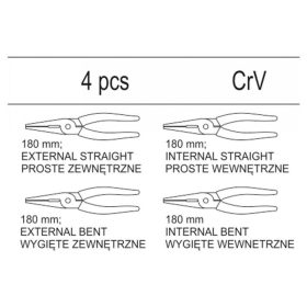 YATO Seeger fogó készlet 4 részes (fiókbetét)