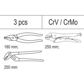YATO Fogó készlet 3 részes (fiókbetét)