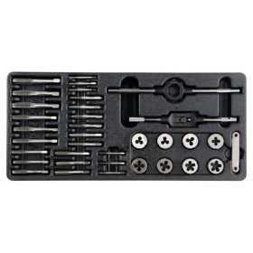   YATO Menetfúró és metsző készlet (kézi) 35 részes HSS M3-M12-ig (fiókbetét)