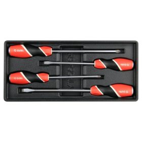 YATO Csavarhúzó készlet 4 részes üthető (fiókbetét)