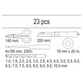 YATO Szerszámkészlet 23 részes (fiókbetét)