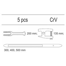  YATO Gömbfej lehúzó és kinyomó készlet 5 részes (fiókbetét)