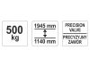 YATO Hidraulikus sebességváltó emelő 500 kg
