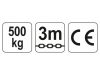 YATO Láncos emelő 500 kg 3 m