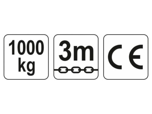 YATO Láncos emelő 1000 kg 3 m