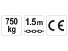 YATO Karos láncos emelő 750 kg 1,5 m