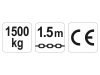 YATO Karos láncos emelő 1500 kg 1,5 m