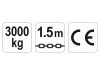 YATO Karos láncos emelő 3000 kg 1,5 m