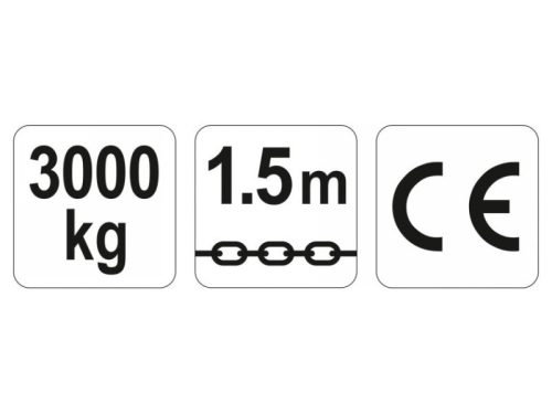 YATO Karos láncos emelő 3000 kg 1,5 m