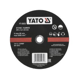 YATO Vágókorong kőre 230 x 3,2 x 22 mm