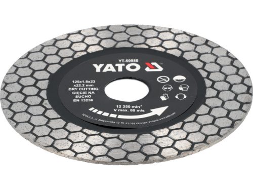 YATO Gránitcsiszoló korong 125 x 22,2 mm