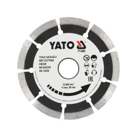  YATO Gyémánt vágókorong 115 x 2,1 x 8,0 x 22,2 mm szegmentált