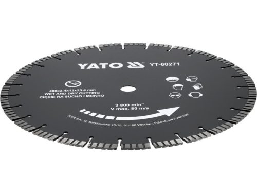 YATO Gyémánt vágókorong 400 x 25,4 mm