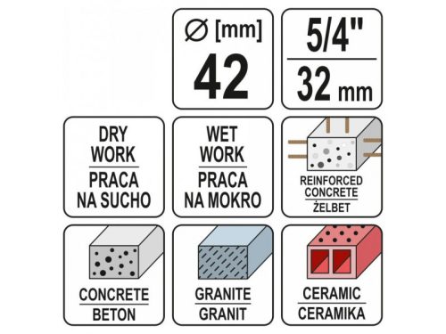 YATO Gyémánt fúrókorona 42 mm