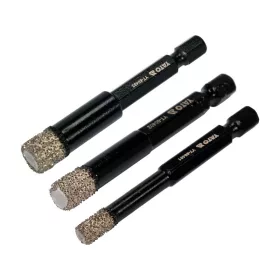   YATO Gyémánt körkivágó készlet 3 részes 6, 8, 10 mm vizes/száraz bitbefogású