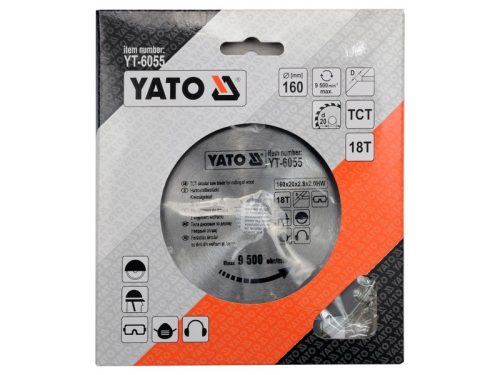 YATO Fűrésztárcsa fához 160 x 20 x 2,0 mm / 18T