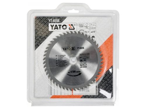 YATO Fűrésztárcsa fához 160 x 20 x 2,0 mm / 48T