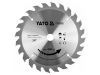 YATO Fűrésztárcsa fához 165 x 16 x 1,5 mm / 24T