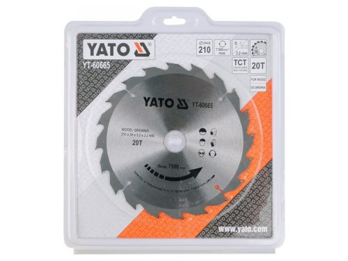 YATO Fűrésztárcsa fához 210 x 30 x 2,2 mm / 20T