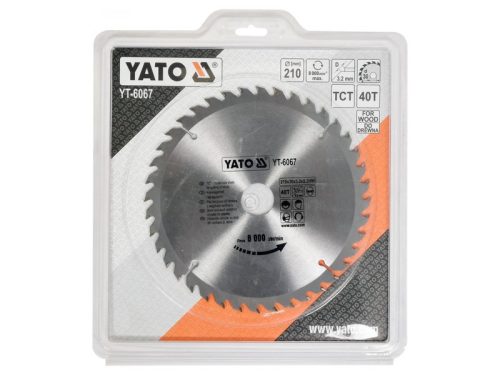YATO Fűrésztárcsa fához 210 x 30 x 2,2 mm / 40T