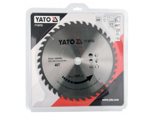 YATO Fűrésztárcsa fához 305 x 30 x 2,2 mm / 40T
