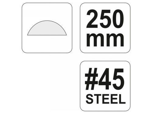 YATO Félkerek ráspoly 250 mm / # 45 durva