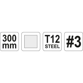 YATO Négyszög reszelő 300 mm / #3 finom