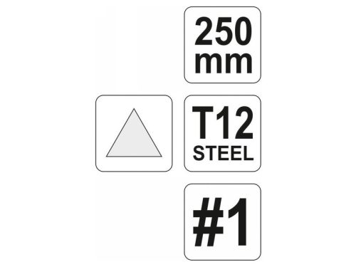 YATO Háromszög reszelő 250 mm / #1 durva