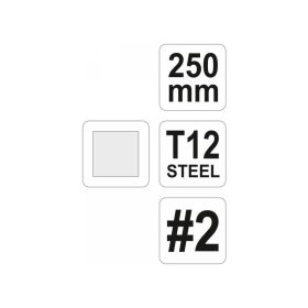 YATO Négyszög reszelő 250 mm / #2 közepes